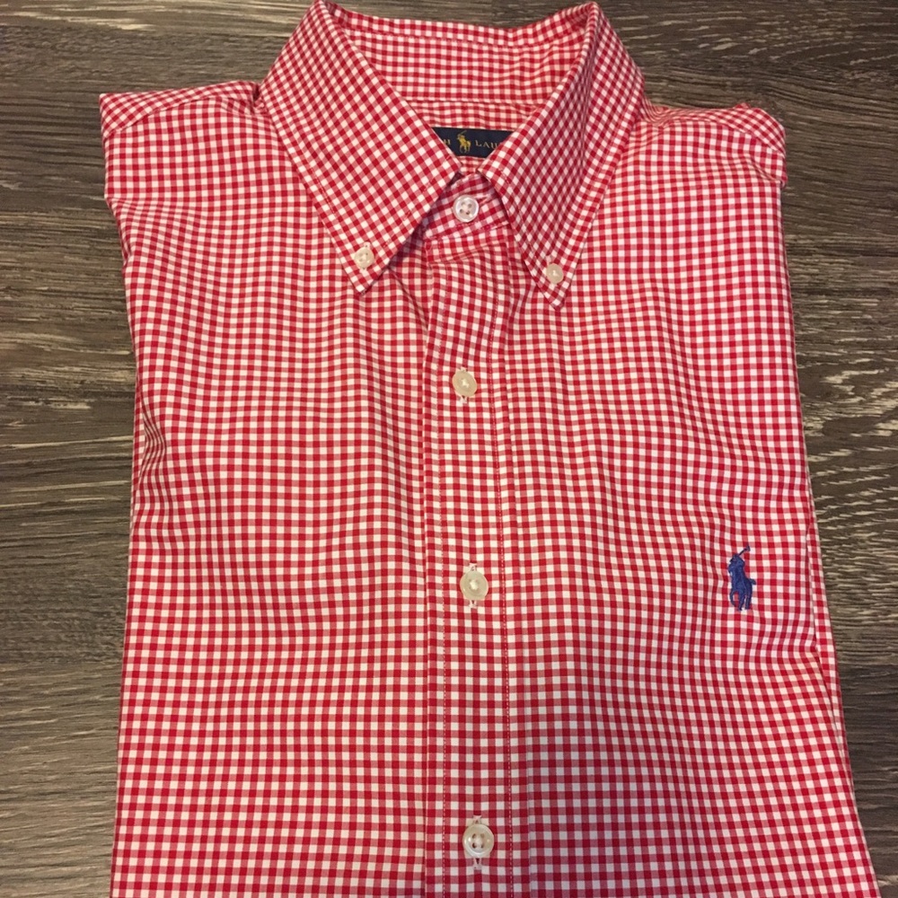 Men’s Short Sleeve Polo Button Down Shirt